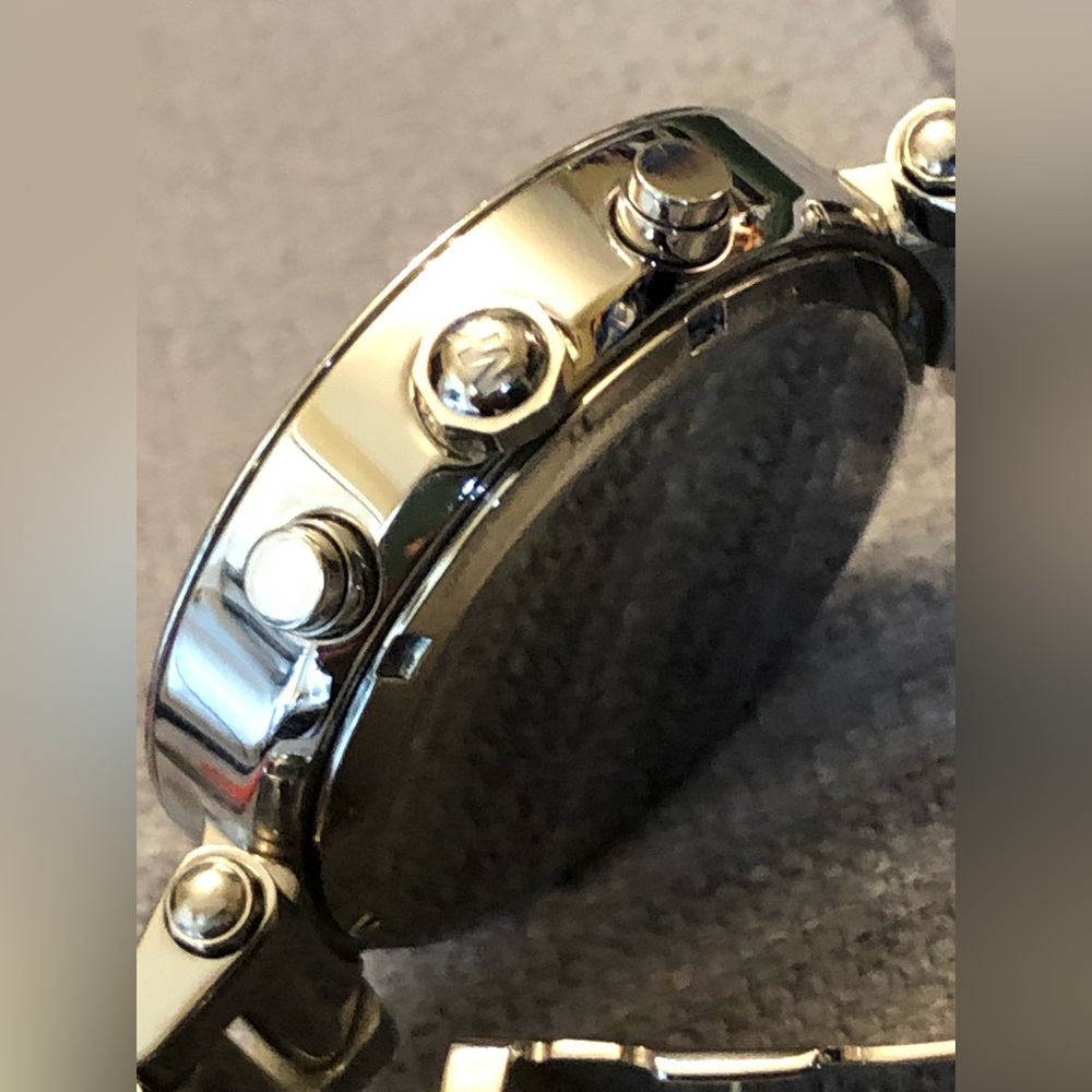 (181)Michael Kors Parker Chronograph Silver-Tone Stainless Steel Watch Women's - Picture 7 of 8